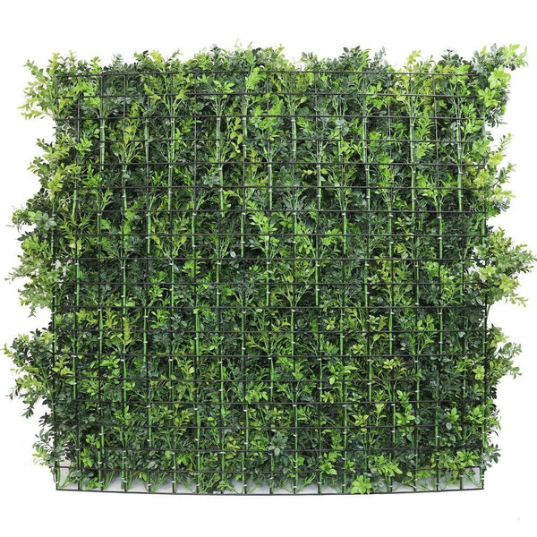 Dark Green Dense Boxwood Artificial Vertical Garden Green Wall Panel 40×40in 11 SQ FT – NFPA701 Fire Rated – Metal Backed – UV Resistant – Commercial Grade