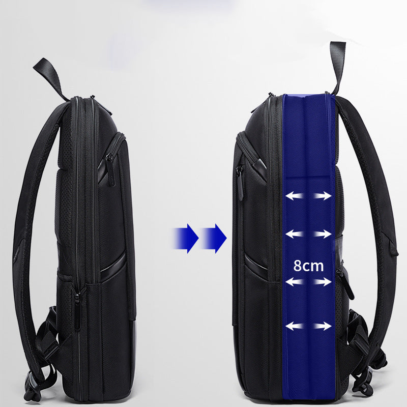 Backpack Ultra Thin Backpack Men's Expandable Large Capacity Business Multi-Function Computer Waterproof Backpack