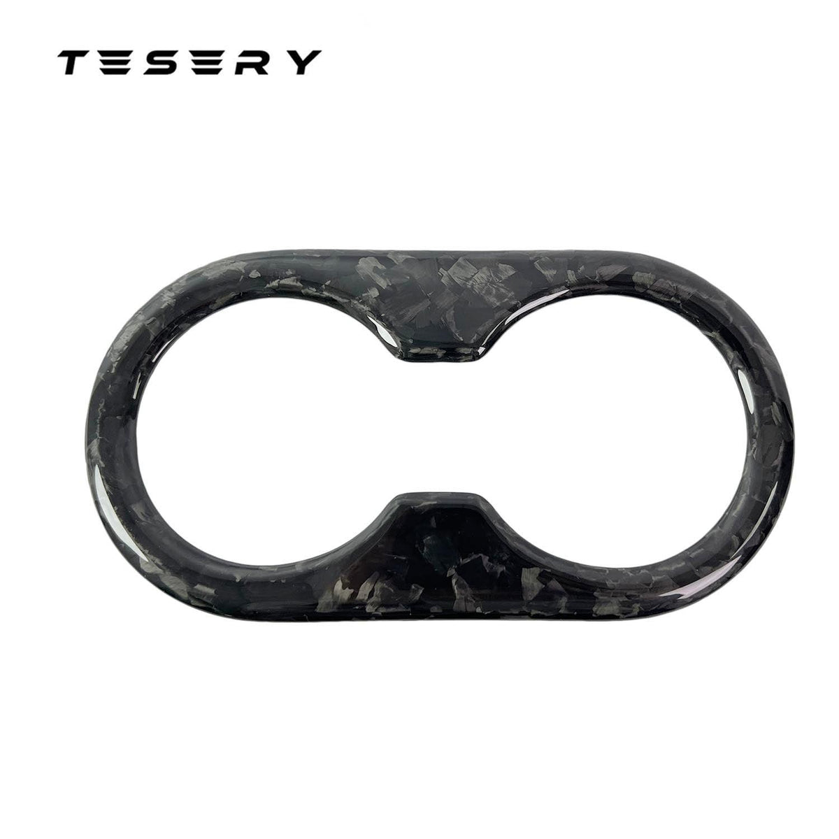 Backseat Cup Holder for Tesla Model 3 Model Y - Carbon Fiber Interior Mods