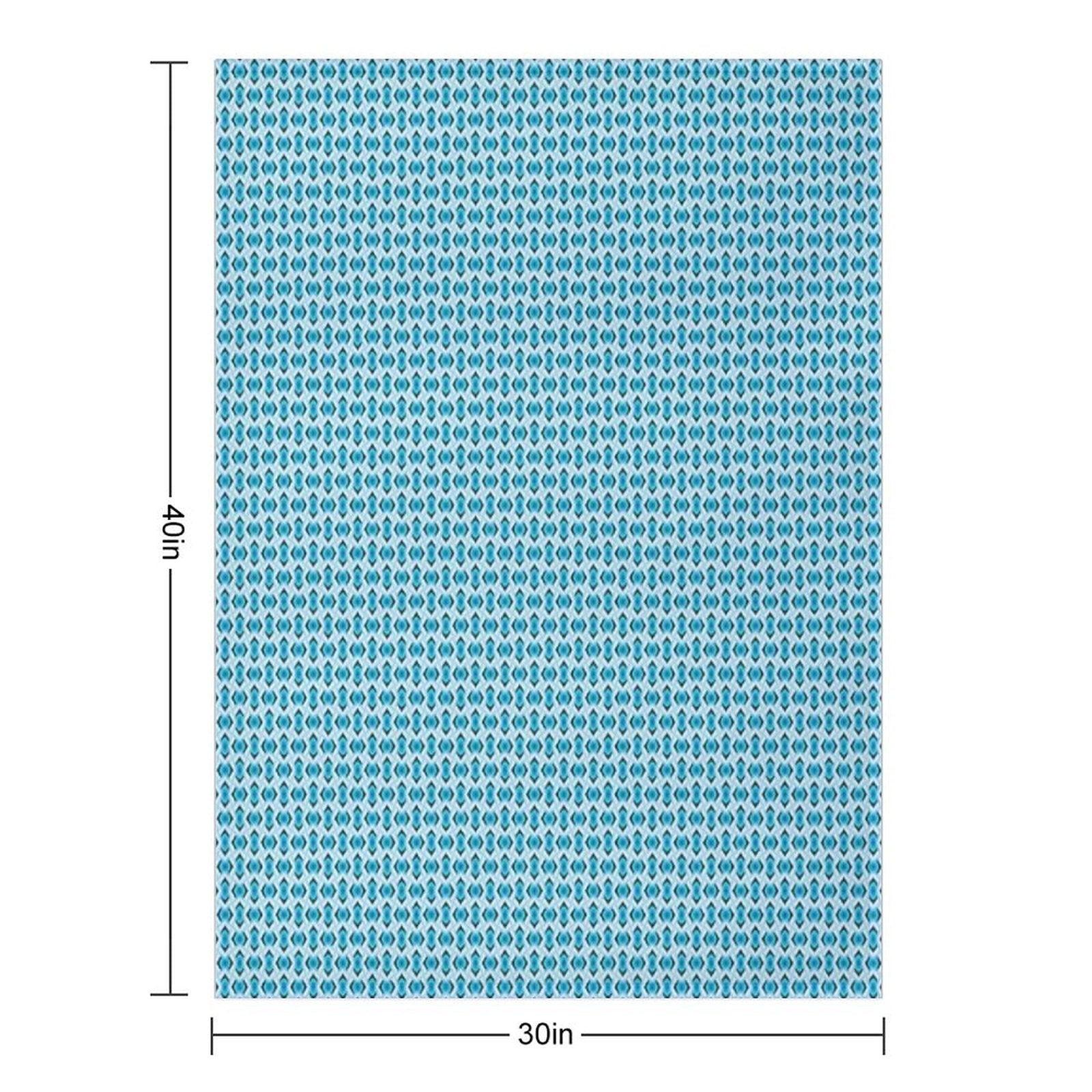 Overlapping Aqua Blue Diamonds Throw Blanket