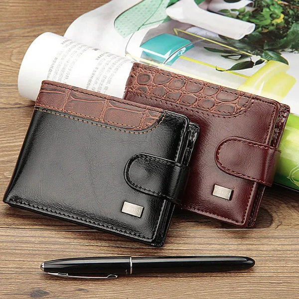 Baellerry Vintage Leather Hasp Small Wallet Coin Pocket Purse Card Holder Men Wallets Money Cartera Hombre Bag Male Clutch