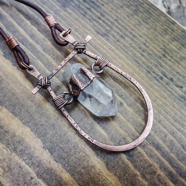 Copper Quartz Statement Necklace For Clarity Calm | By Blackbird & Sage
