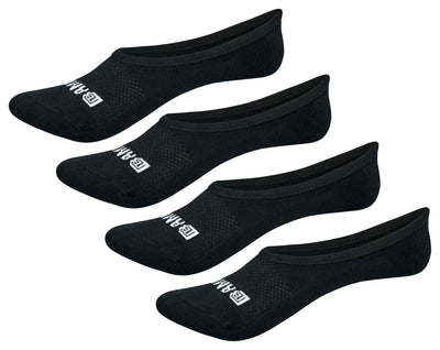 Super Low Cut No Show Bamboo Rayon Socks - 4 Pair