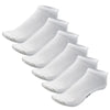 Unisex No Show Bamboo Rayon Socks - White / Small / 6 Pack