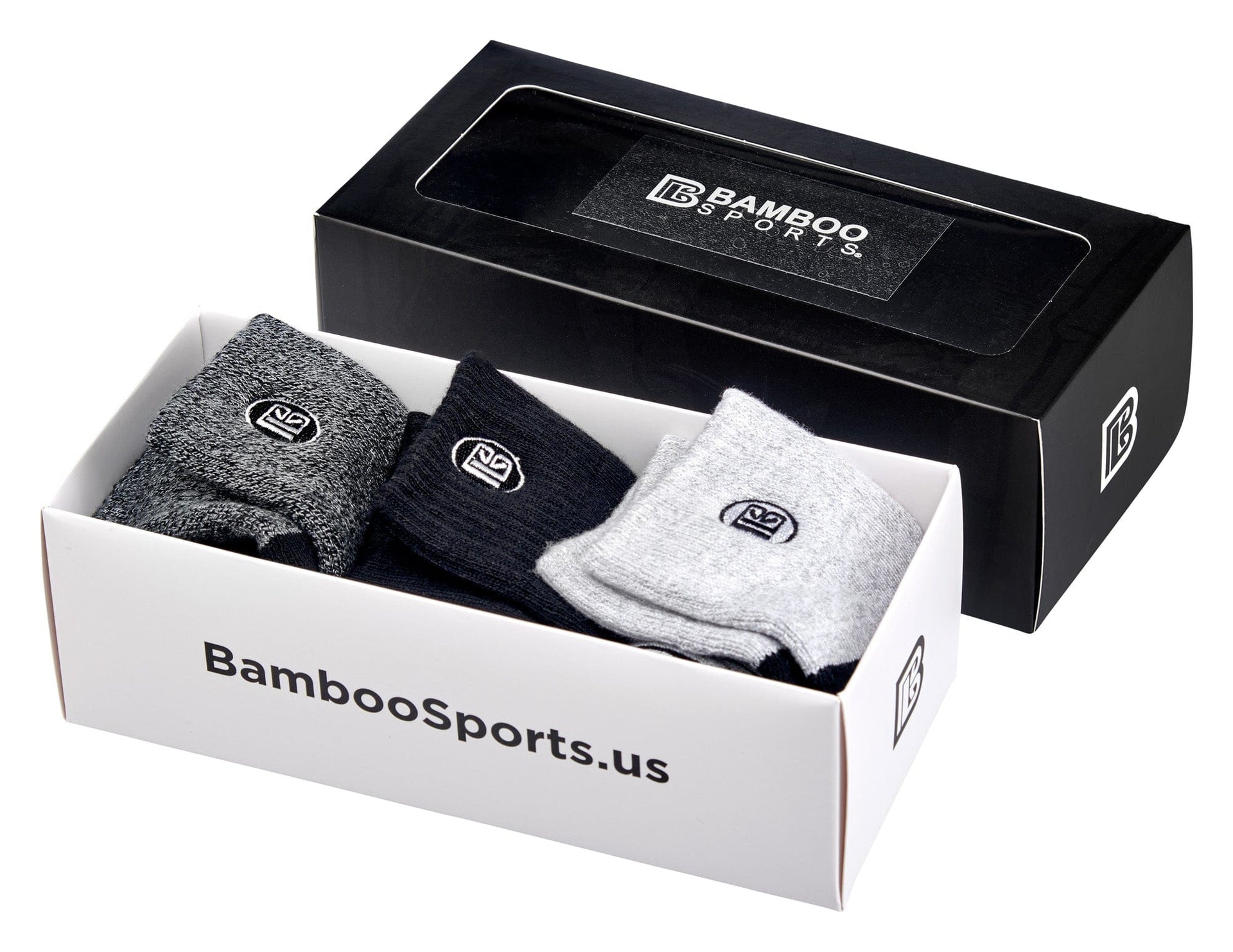 Premium Bamboo Rayon Quarter Crew Socks - 3 Pair Gift Box