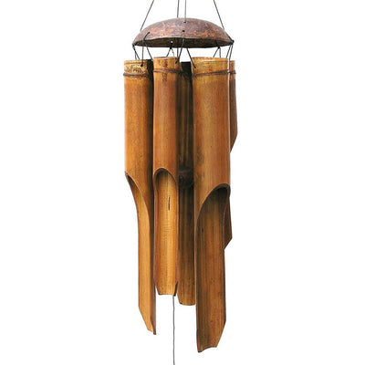Bamboo Wind Chimes Handmade Hanging Big Bell Soothing Melodic Tones Indoor Outdoor Wall Hanging Wind Chimes Great As A Gift For Balcony Home Yard Garden Decorations For Mom