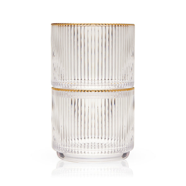 Meridian Crystal Lowball Tumblers Set of 2