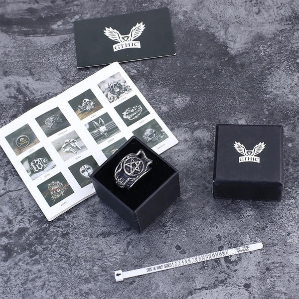 Baphomet Sigil Stainless Steel Occultisme Ring