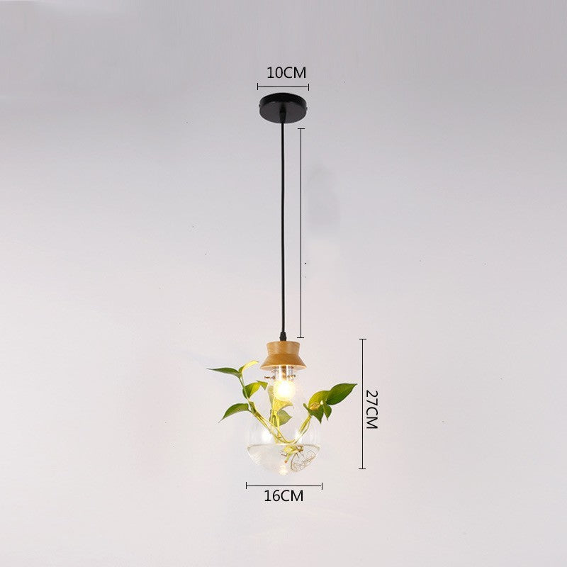 Bar Dining Room Glass Water Plant Aquarium Bedside Personality Chandelier Decorbites