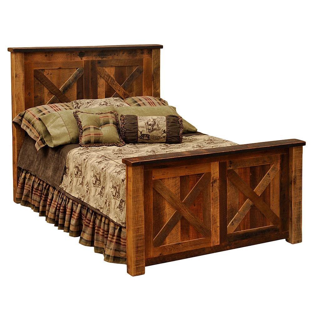Barndoor Style Barnwood Bed - Gifts for You 'n Me