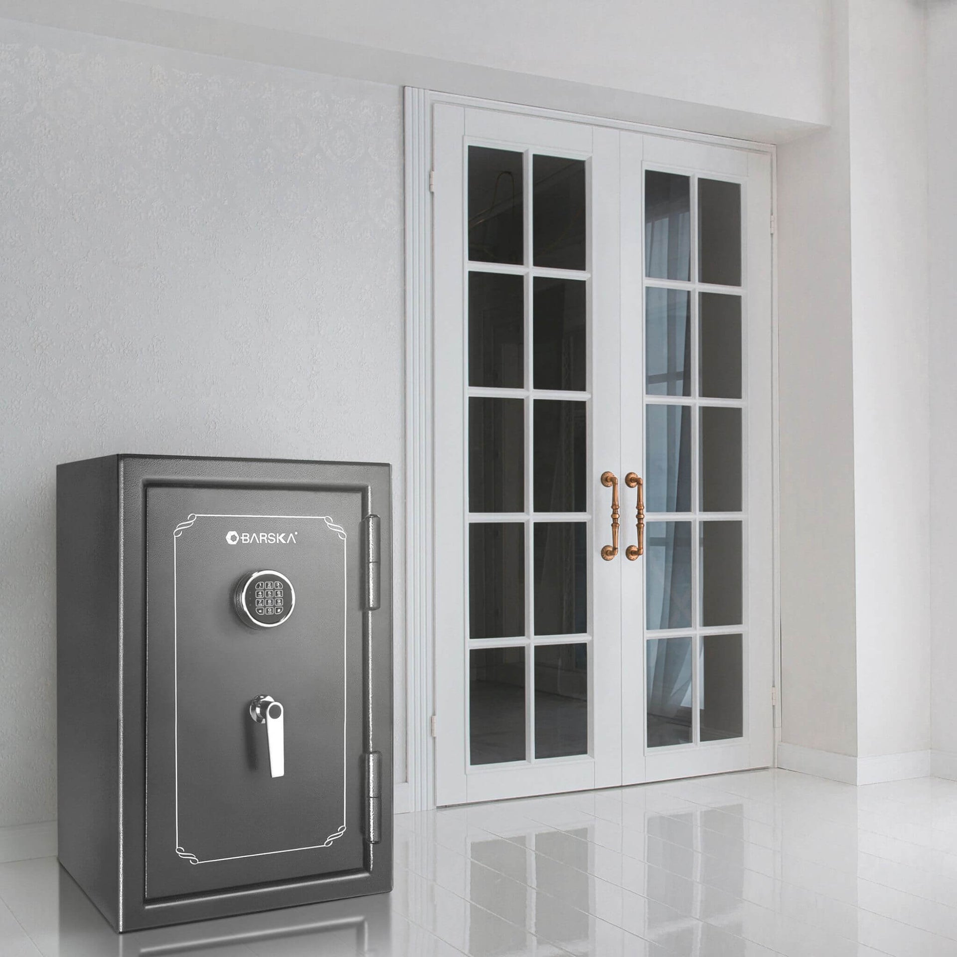 Barska 4.39 CF Heavy-Duty Steel Fireproof Safe Vault With Digital Keypad (SAK51786)