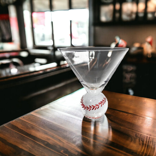 Baseball Martini Glasses Jersey Art Glass