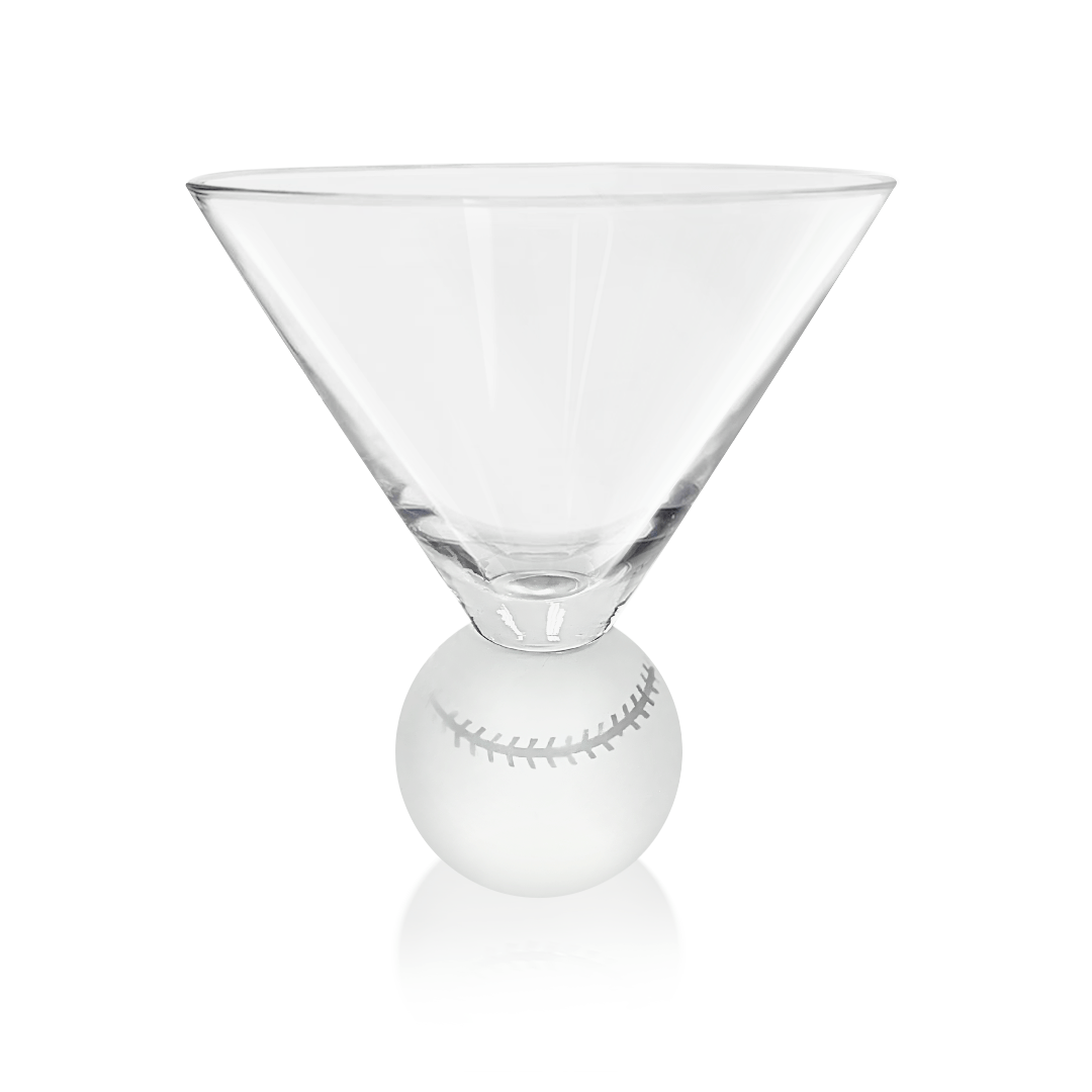 Baseball Martini Glasses Jersey Art Glass