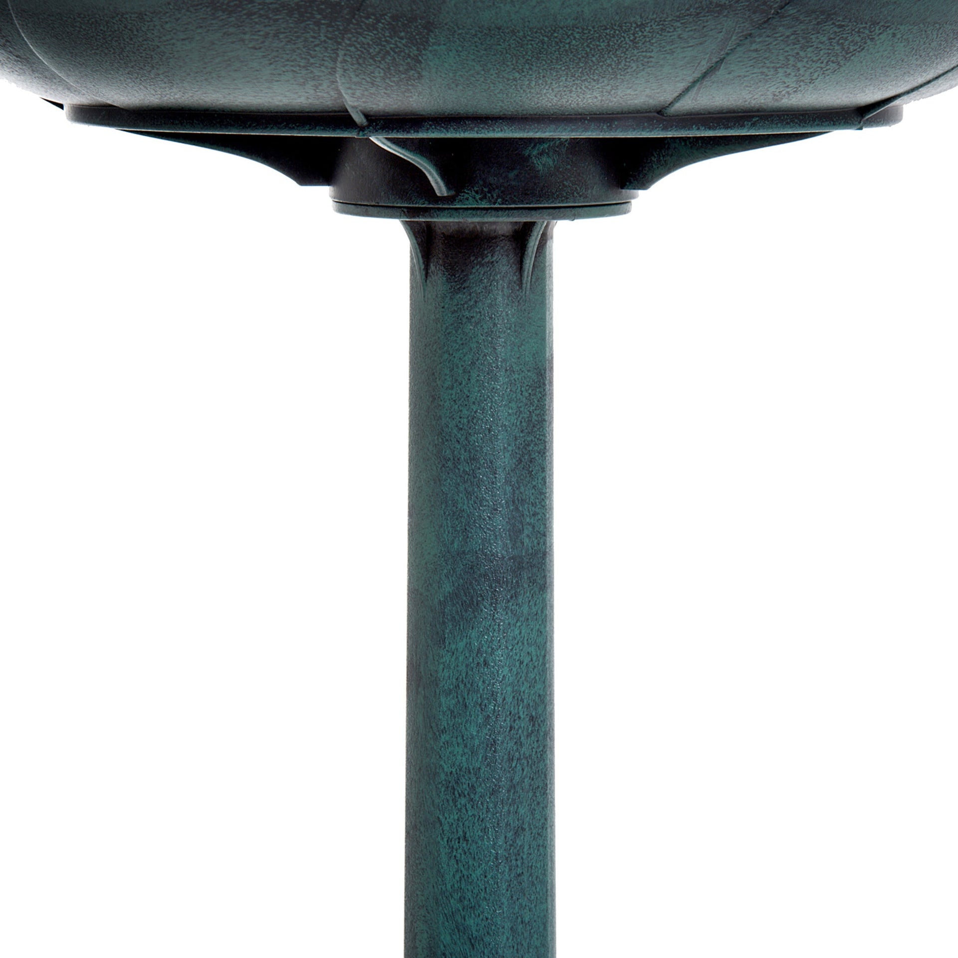 Resin Bird Bath Green Verdigris Pedestal 27 Inch