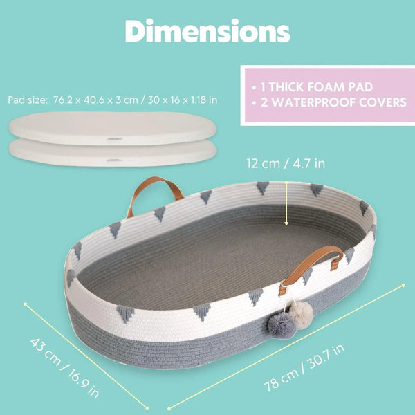 Cotton Rope Baby Changing Basket Set - Gifts for You 'n Me