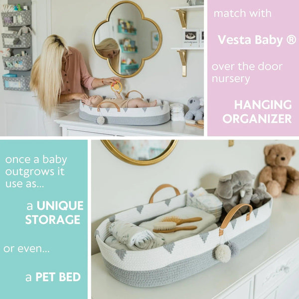 Cotton Rope Baby Changing Basket Set - Gifts for You 'n Me
