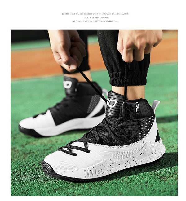 Basketball Black White Ankle Boots Mens Shoes Cushioning White Training Breathable Outdoor High Quality Sports Mens Sneakers Non Slip Outdoor Sneakers Cushioning Workout Sport Design