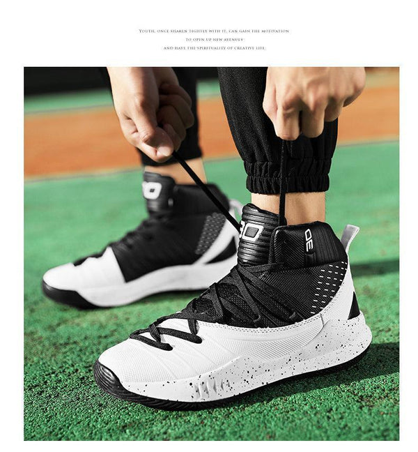 Basketball Black White Ankle Boots Mens Shoes Cushioning White Training Breathable Outdoor High Quality Sports Mens Sneakers Non Slip Outdoor Sneakers Cushioning Workout Sport Design