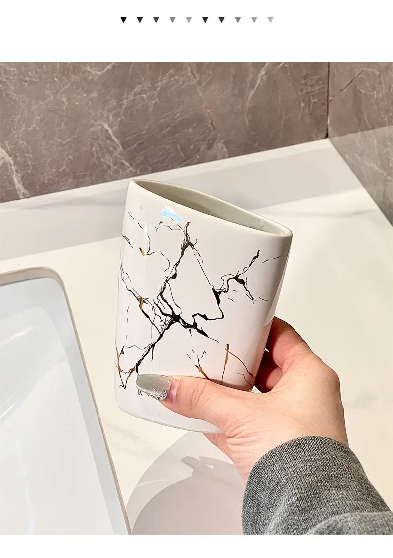 Bathroom Set - Luxury Ceramic 4-Piece