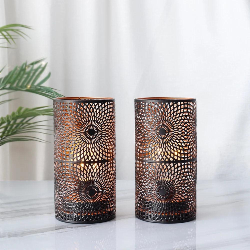 Set of 2 Black Table Metal lamps