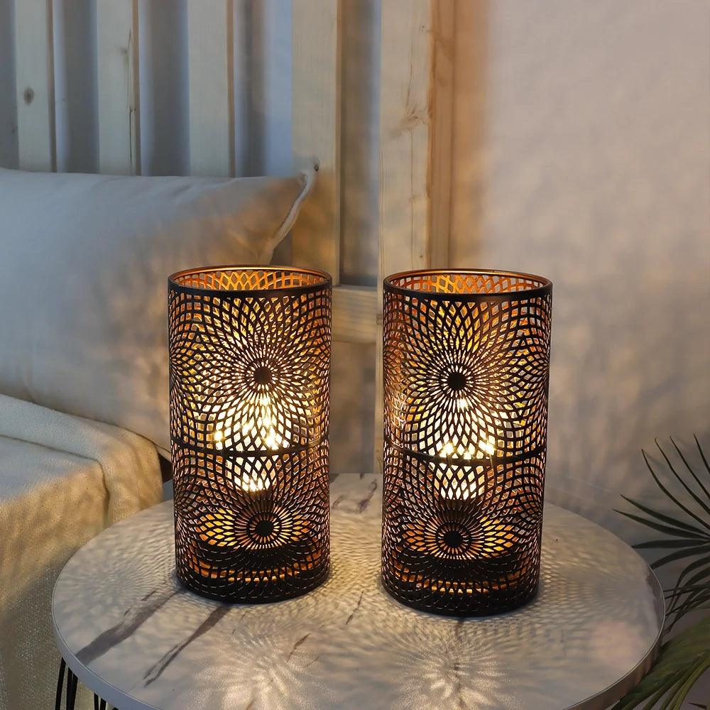 Set of 2 Black Table Metal lamps
