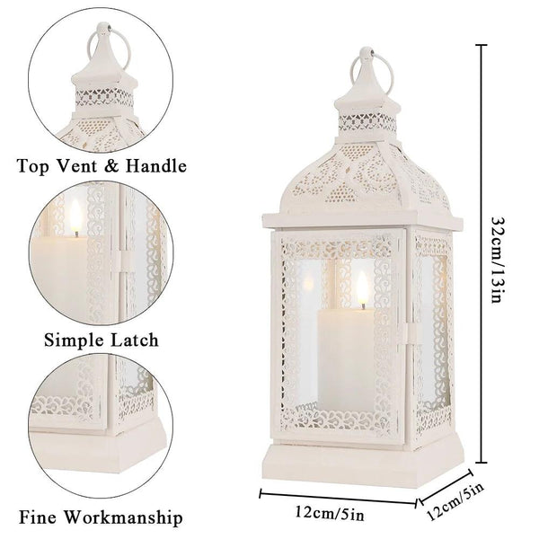 19'' High Decorative Hanging Lantern (Cream)