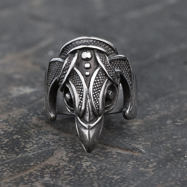 Battle Raven Stainless Steel Viking Ring