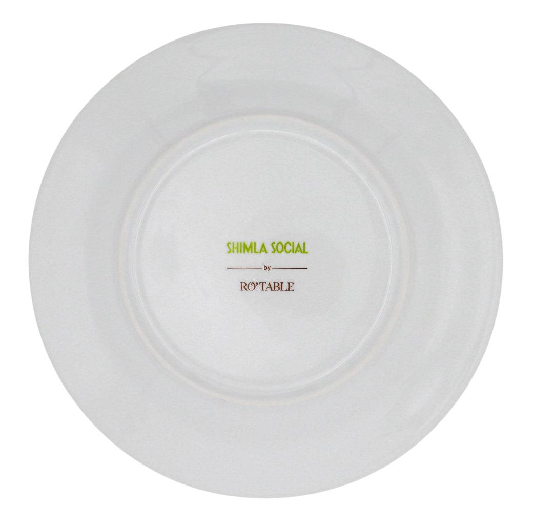 Bombay Blue Porcelain Dinner Plates – Set of 4 (+1 Bonus Plate)