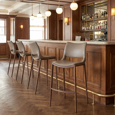 Ace Barstool (Set of 2) Brown & Walnut