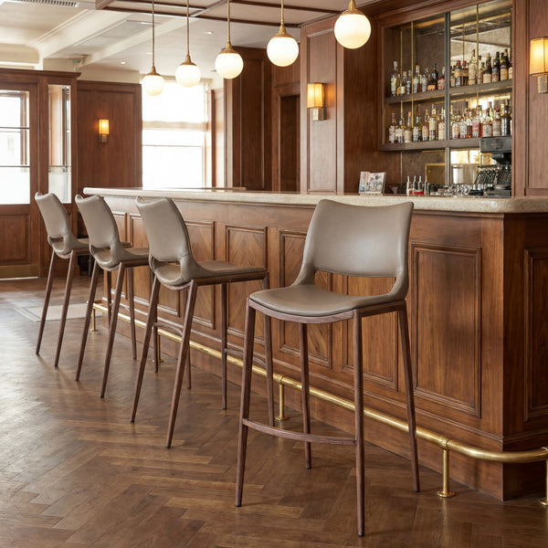 Ace Barstool (Set of 2) Brown & Walnut