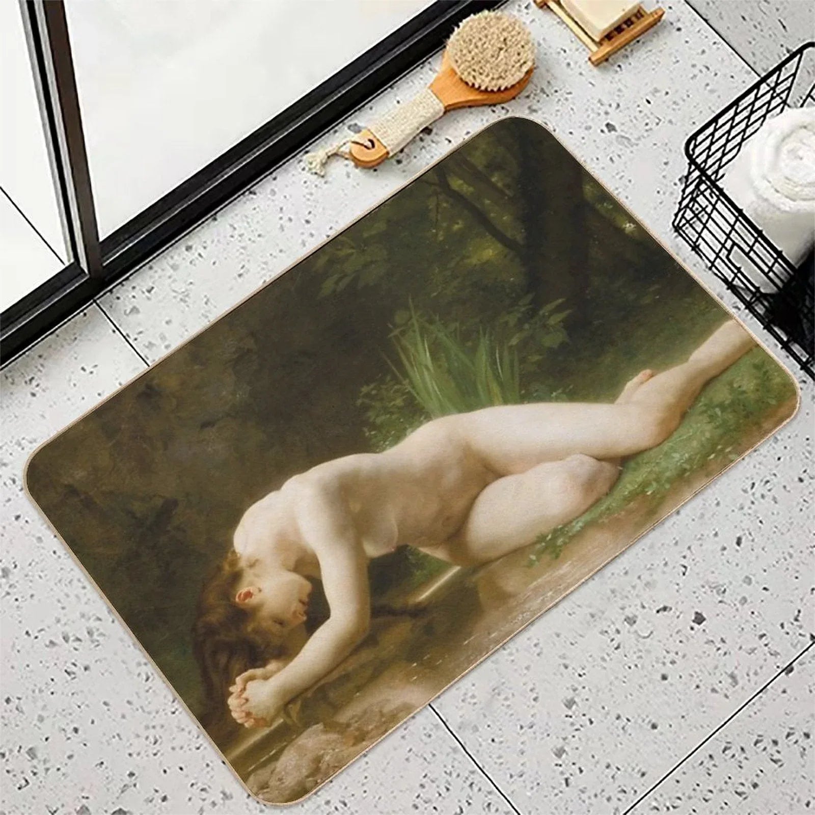 Bouguereau Painting Detail Bath Mat