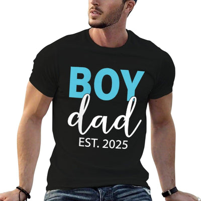 Boy Dad Est 2025 Newborn Daddy Father Baby Boy Son Dad To Be T-Shirt