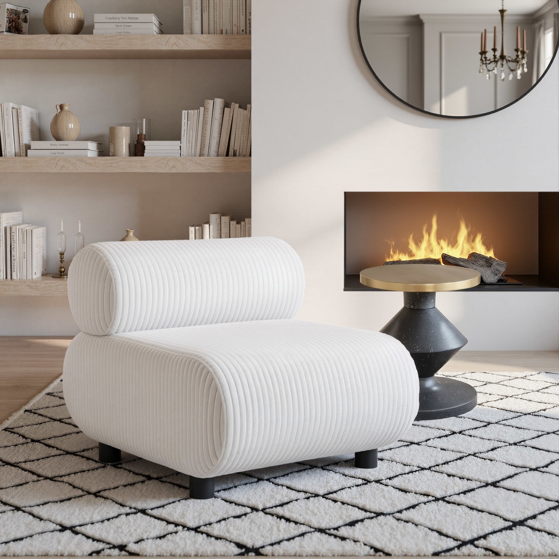 Rahat Accent Chair White