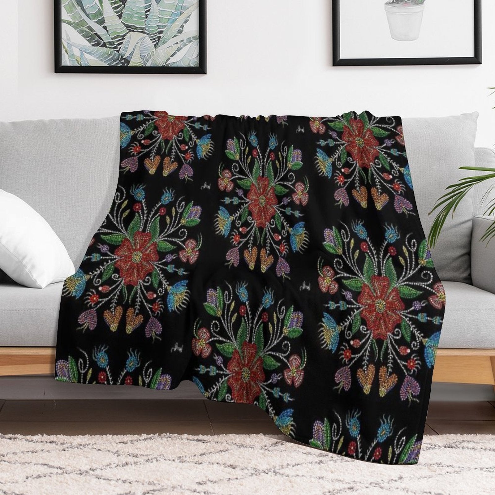 Growth of Happiness Easy Care Throw Blanket
