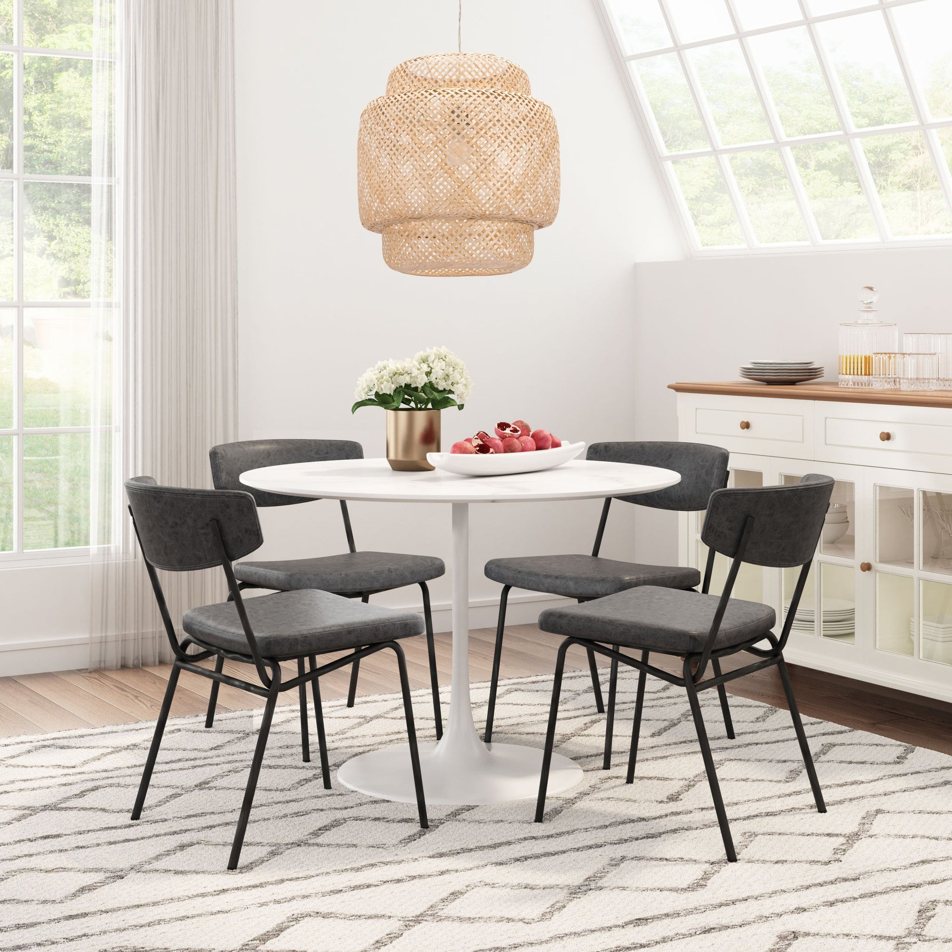 Charon Dining Chair (Set of 2) Vintage Black