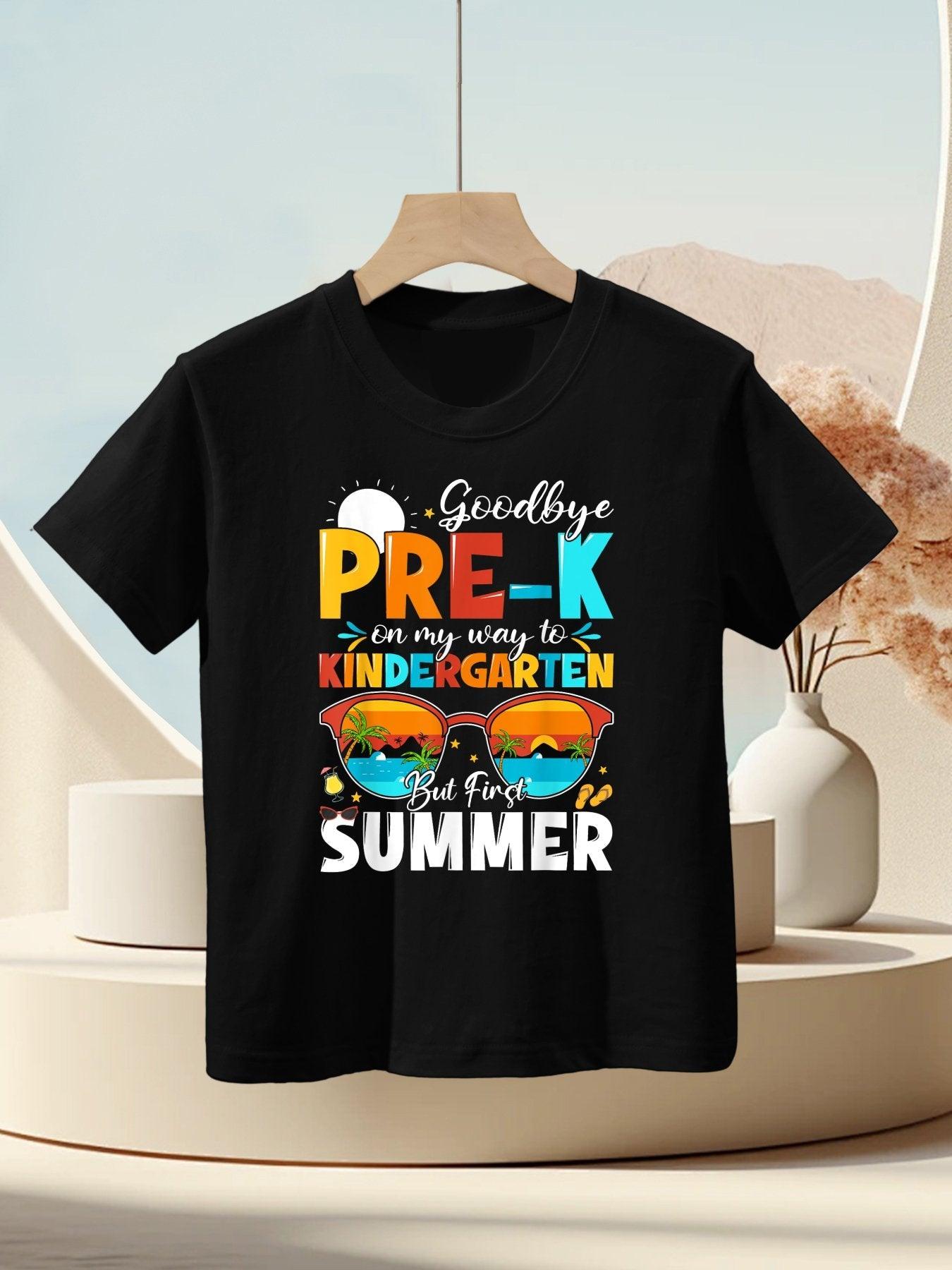 Goodbye Pre-k Graduation To Kindergarten Hello Summer Kids Kids T-Shirt