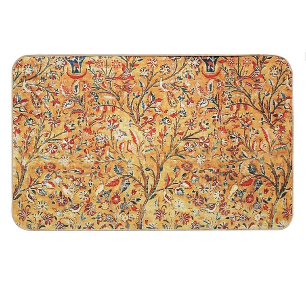 Antique Persian Tree of Life Kashan Rug Print Bath Mat