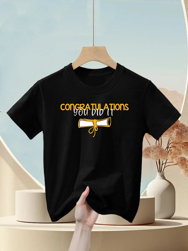 Congratulations You Did It Class Graduate, Graduation Family Kids T-Shirt