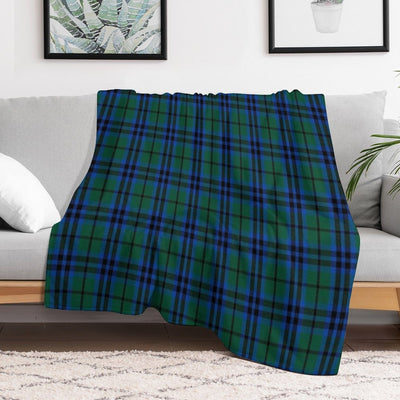 Marshall Clan Tartan (High Res) Wrinkle-free Throw Blanket