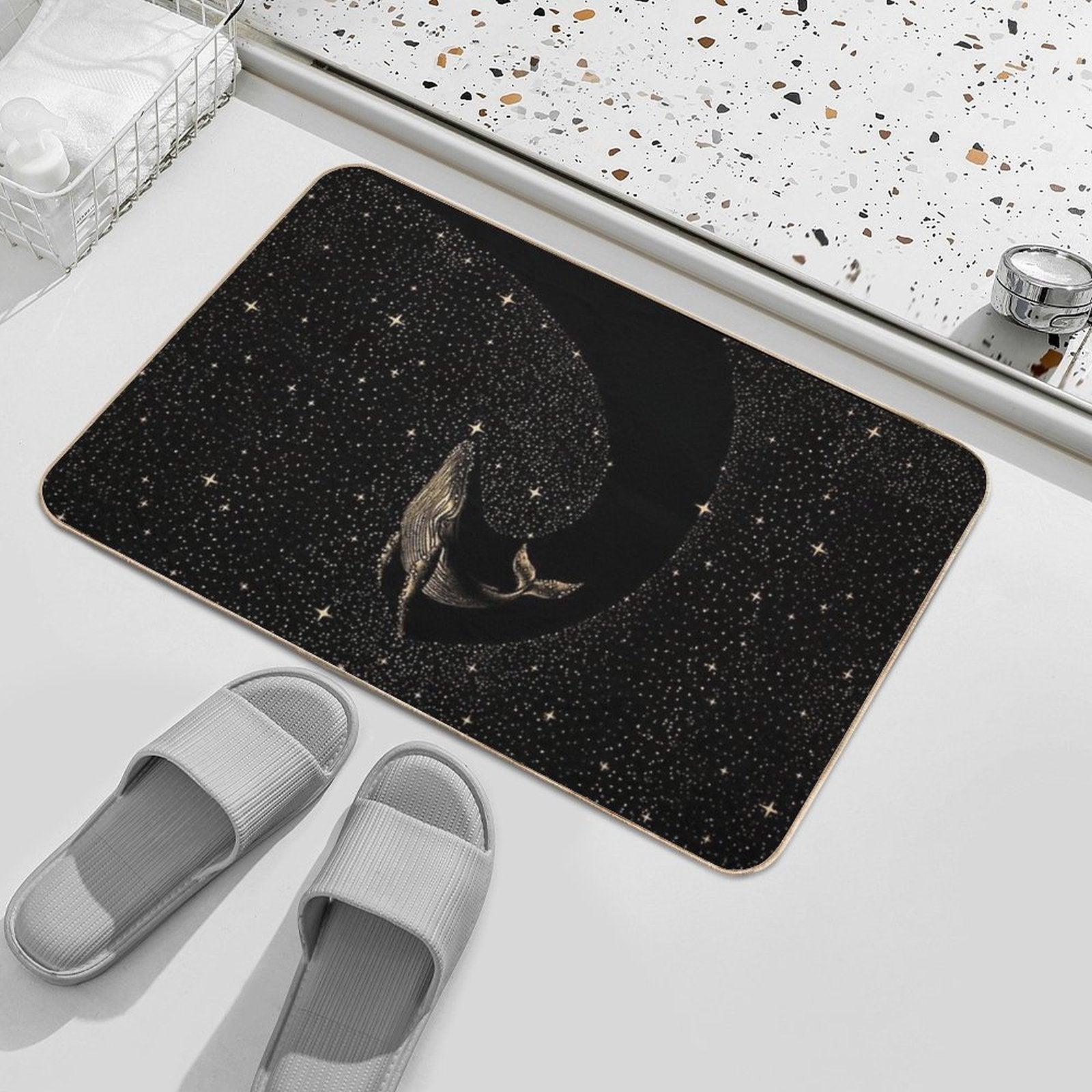 Starry Whale - Dark GOLD Version  Odorless Bath Mat