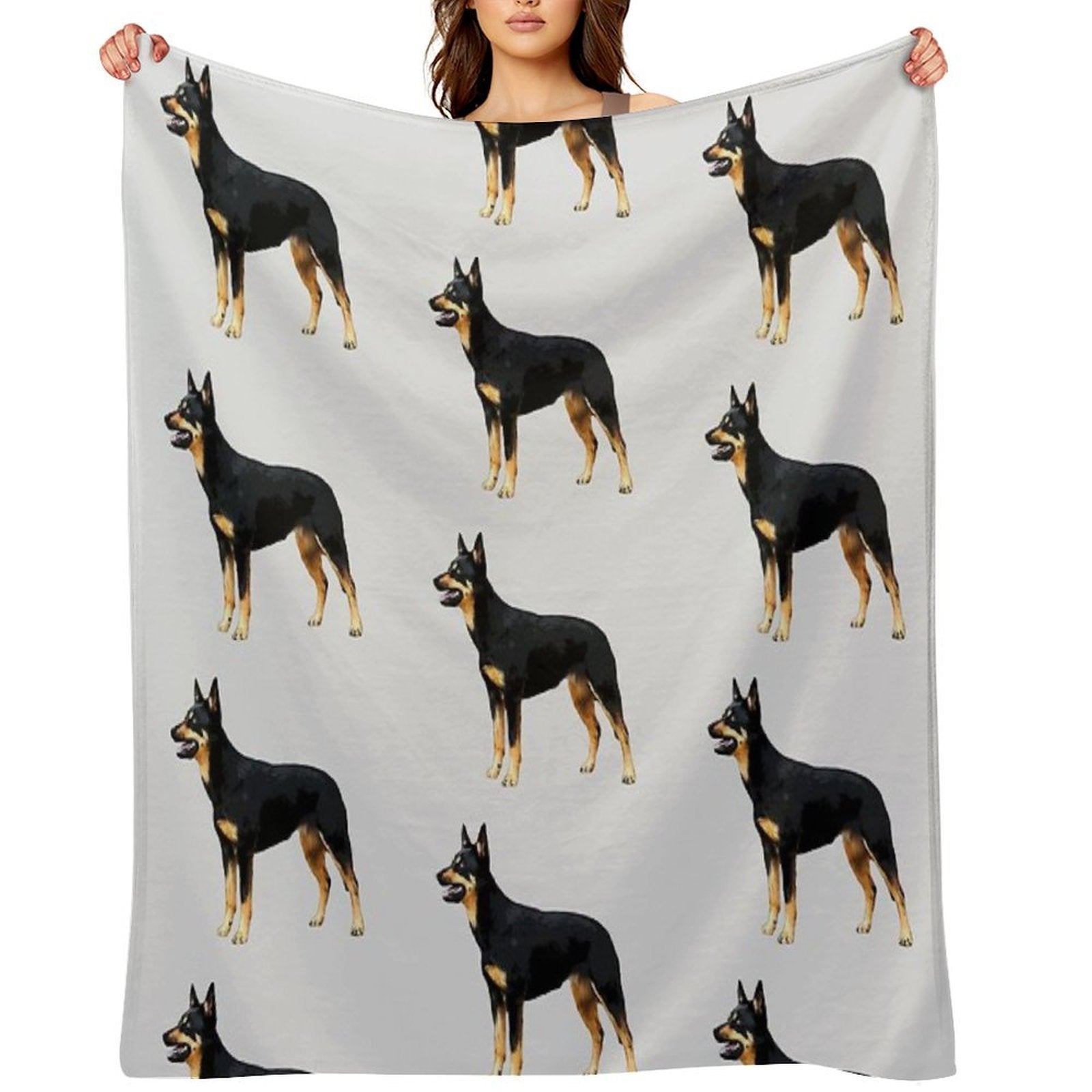 Kelpie- Australian Black And Tan Kelpie Durable Throw Blanket