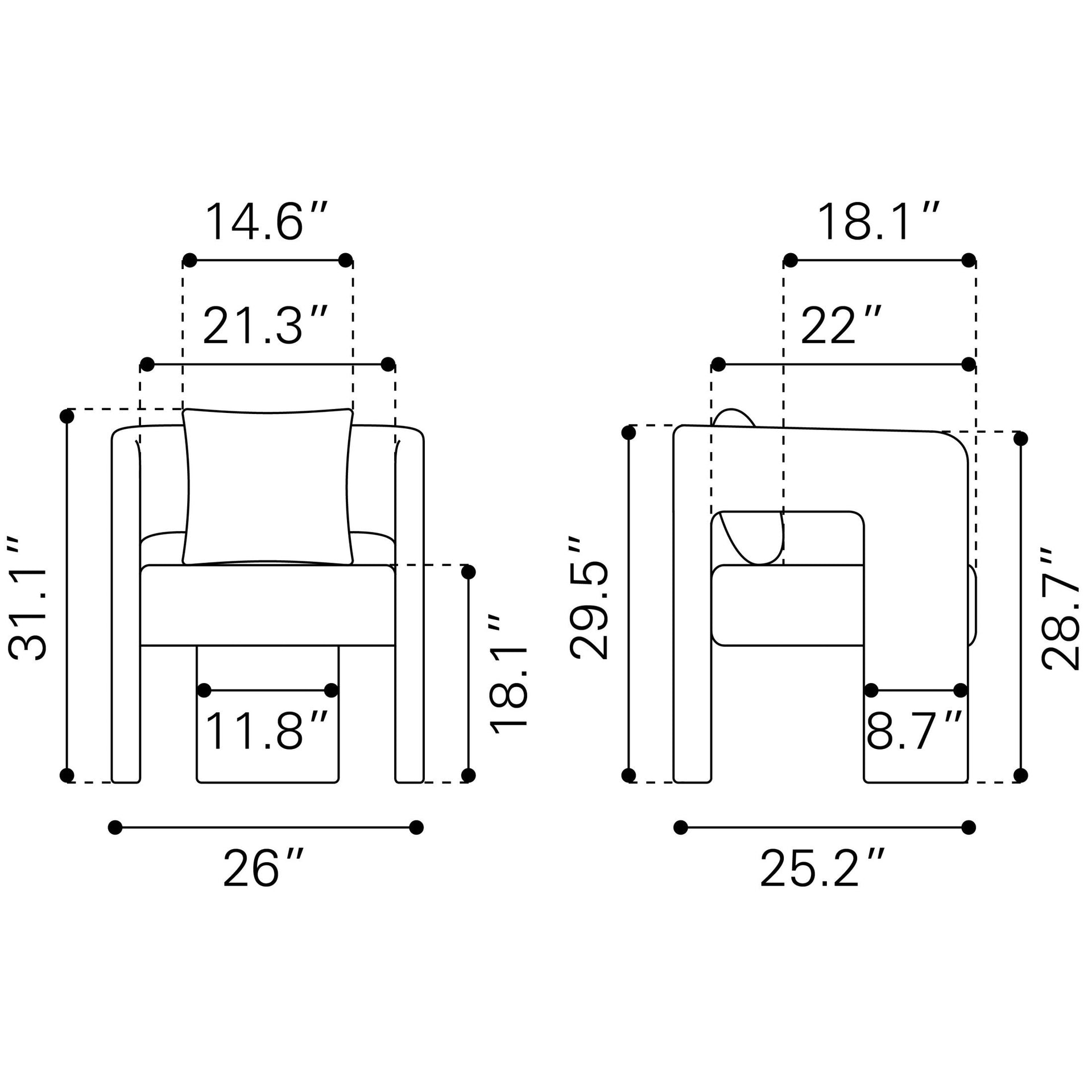 Melilla Dining Chair Misty Gray