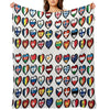 Eurovision Song Contest Flags Hearts ESC EBU Eurofans Throw Blanket