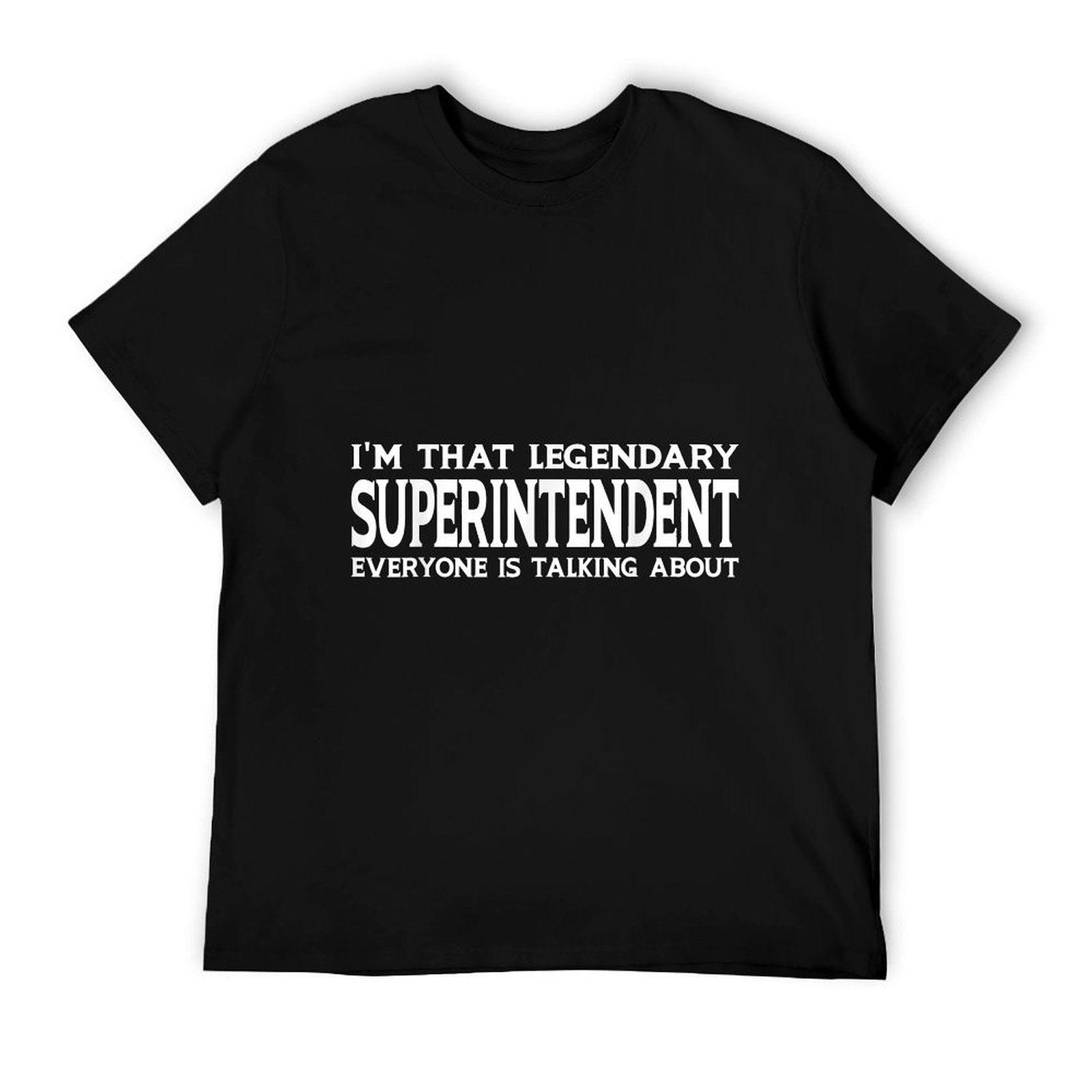 Superintendent Gifts Superintendent Job Title Employee Funny - Black, Small, Unisex-Adults, Men,, T-Shirt