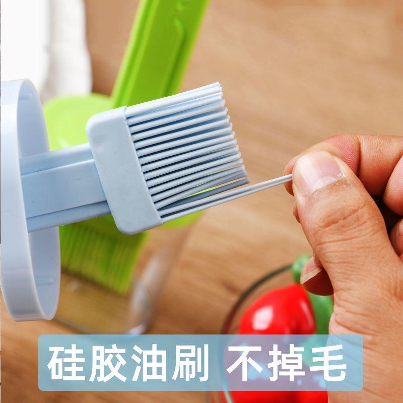 BBQ Brush Cleaning Nylon/Silicone Brush Baking Bread Cooking Oil Cream Tools Multipurpose Kitchen Utensil Tool Silicone Oil Bottle Brush Barbecue Portable Dining Restaurant Kitchen Cooking BBQ Accessories