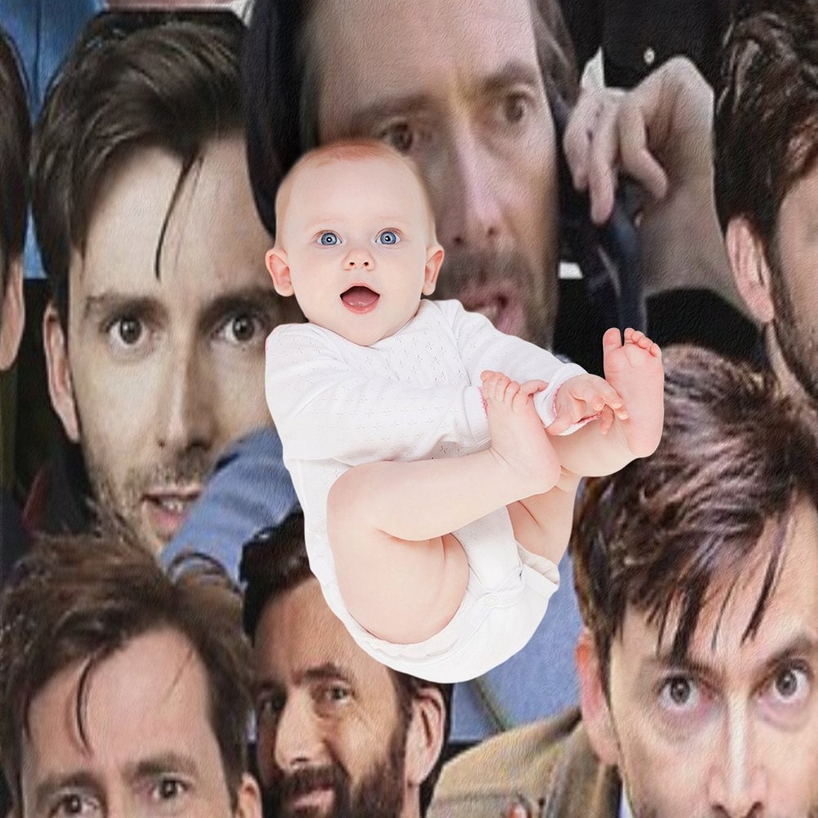 David Tennant Photo Collage Quick-dry Throw Blanket