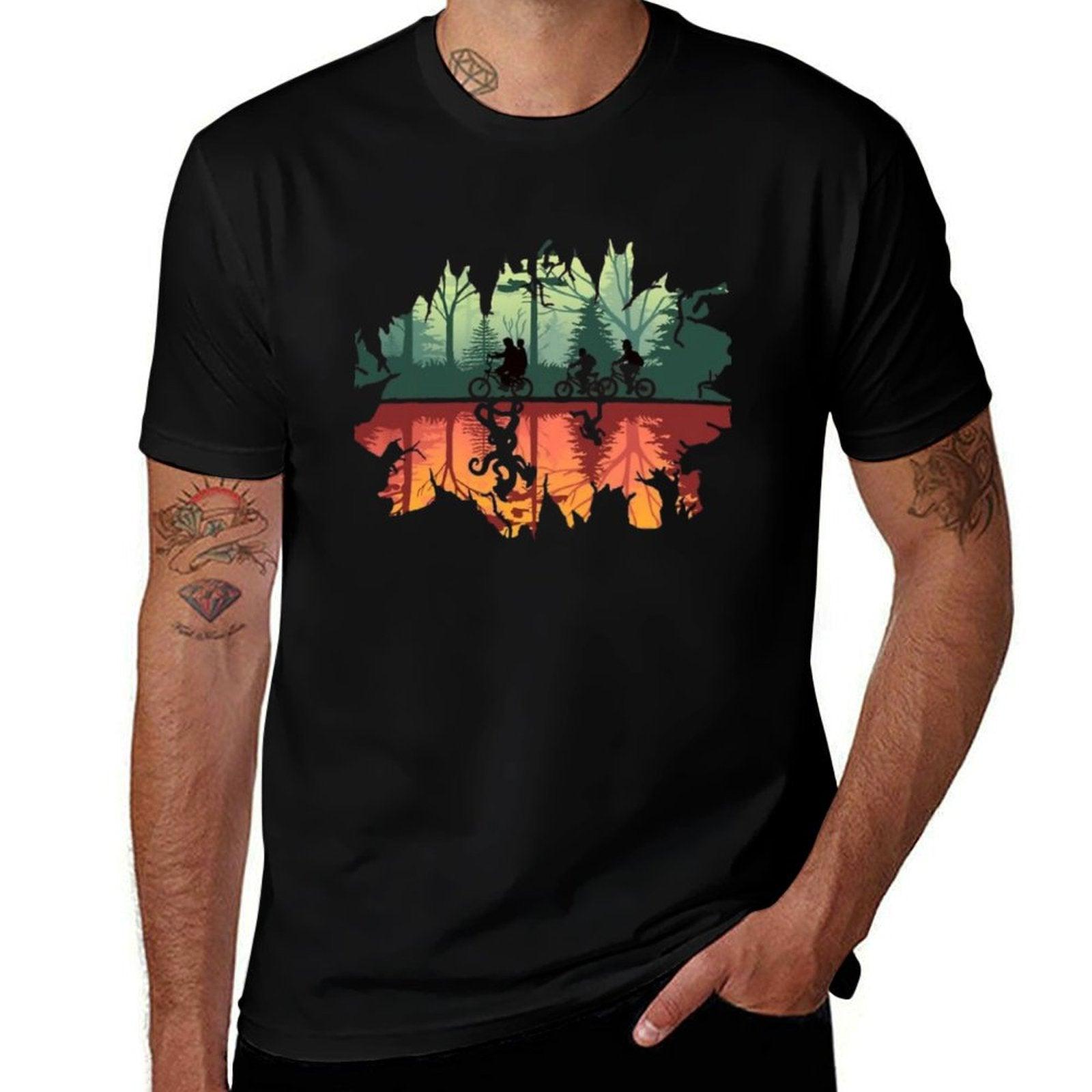 Stranger Things (The Upside Down)  Oversized Silhouette T-Shirt