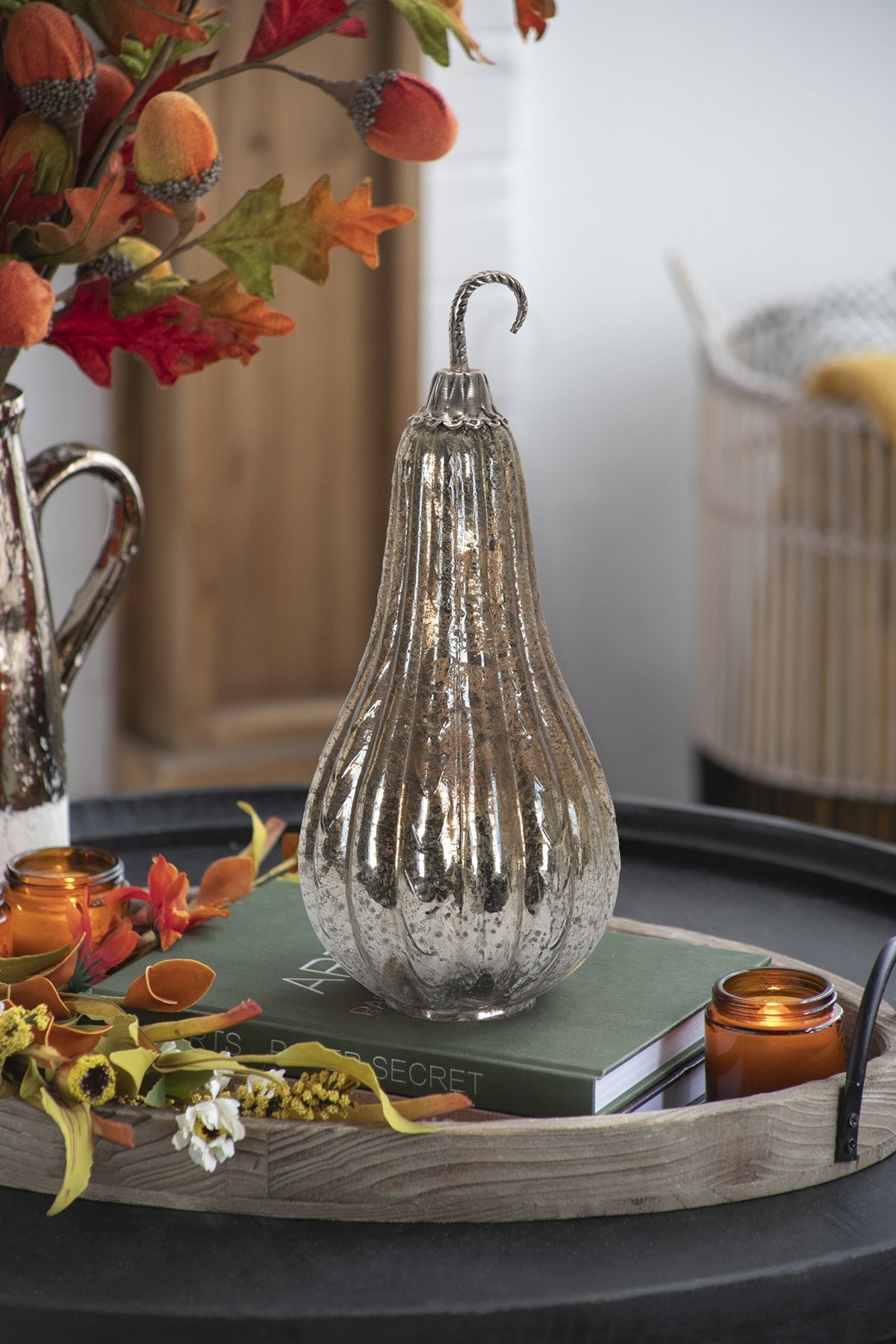 Foil Glass Lustre Mercury Gourd Ornament Decor