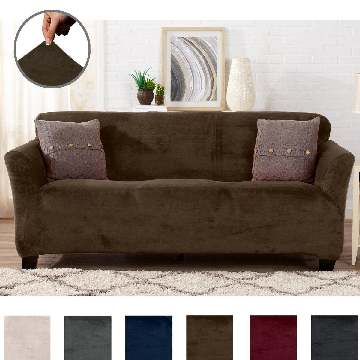 Velvet Stretch Slipcover - Gale Collection
