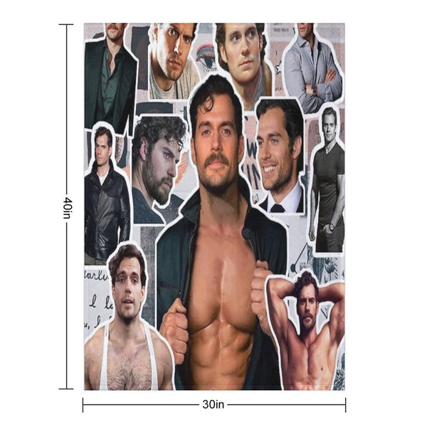 Henry Cavill Photo Collage Throw Blanket